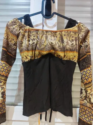 Blusa manga larga estampada