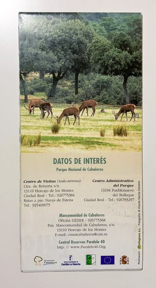 MAPA TURISTICO PARQUE NACIONAL DE CABAÑEROS