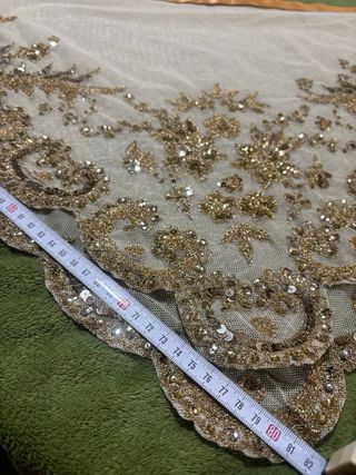 Pico Fallera Antiguo Dorado y Blanco