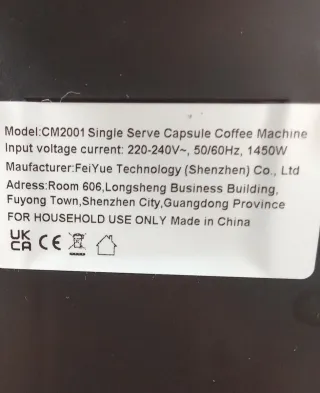 Cafetera de Cápsulas Negra