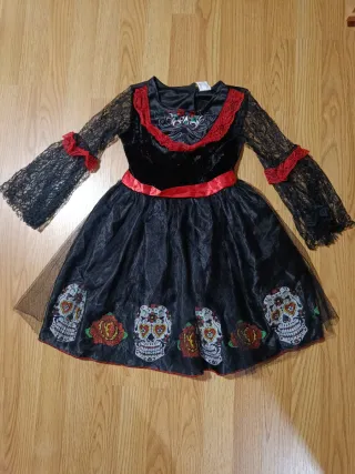Disfraz niña calavera y rosas