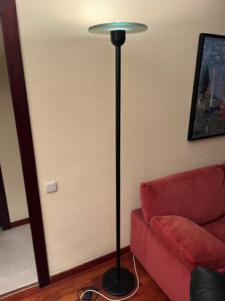 Lámpara de pie salón cristal y metal