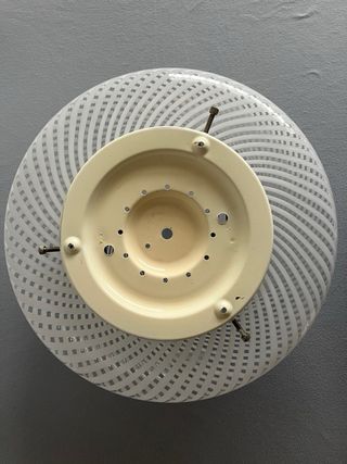 Lampada Venini Murano Vetro Bianco Trasparente