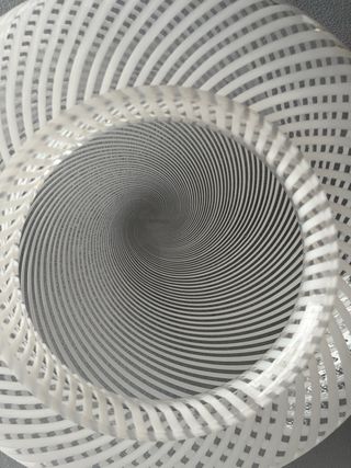 Lampada Venini Murano Vetro Bianco Trasparente