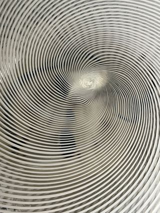 Lampada Venini Murano Vetro Bianco Trasparente