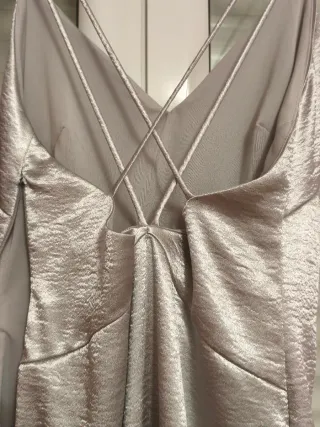 Vestido fiesta plateado