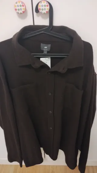 Sobrecamisa H&M Marrón Talla XL.