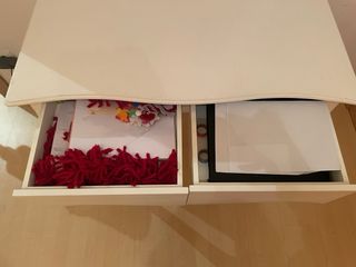 Mesa de estudio lacada blanca