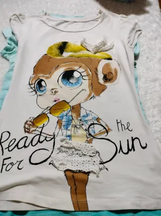 Camiseta manga corta con bordado