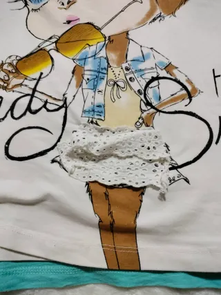 Camiseta manga corta con bordado