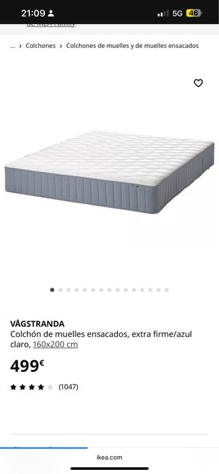 Cama IKEA 160x200 (usada 2 semanas)