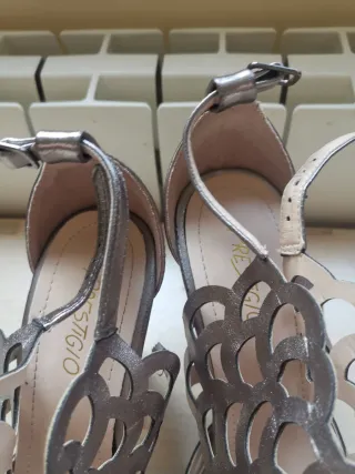 Sandalias fiesta plateadas talla 39