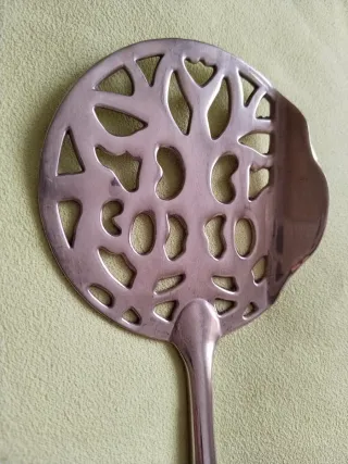 Paleta redonda baño de plata para servir