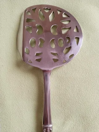 Paleta redonda baño de plata para servir