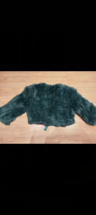 Estola pelo natural verde