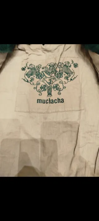 Estola pelo natural verde