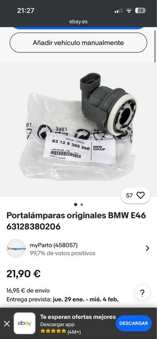 Portalámparas Faro BMW E46