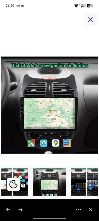 Radio GPS Android para Peugeot 206