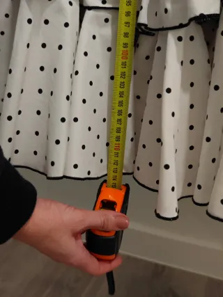 Traje Gitana Niña Blanco y Negro