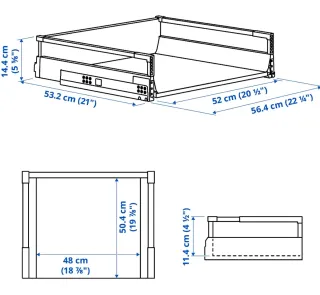 Cajón MAXIMERA IKEA 60x60cm Nuevo