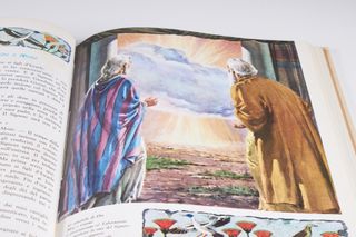 La Bibbia illustrata 5 volumi rilegati Fabbri '62