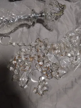 Lámpara de araña de cristal 6 brazos