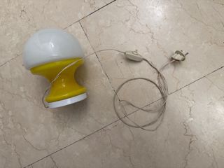 Lampada fungo vintage bianca e gialla