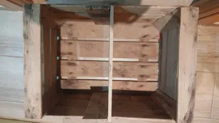 Caja de fruta de madera antigua