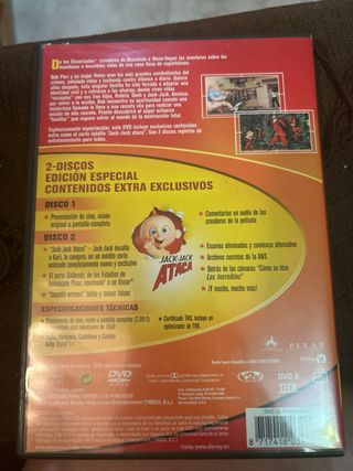 DVD Los Increíbles Edición Especial 2 Discos