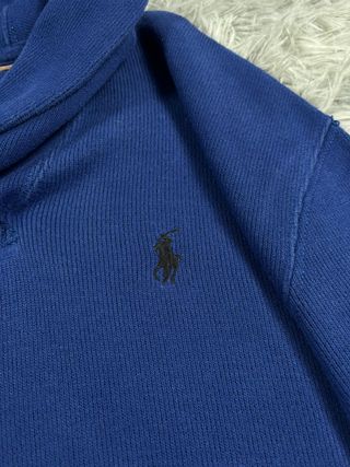 Jersey Polo Ralph Lauren Azul Corte Boxy Vintage