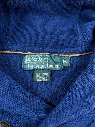 Jersey Polo Ralph Lauren Azul Corte Boxy Vintage