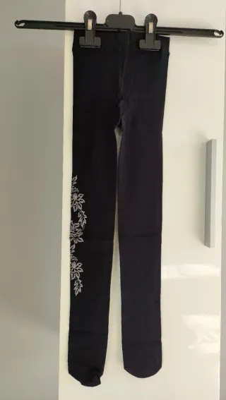 Collant Omsa nero con fiore argento tg S