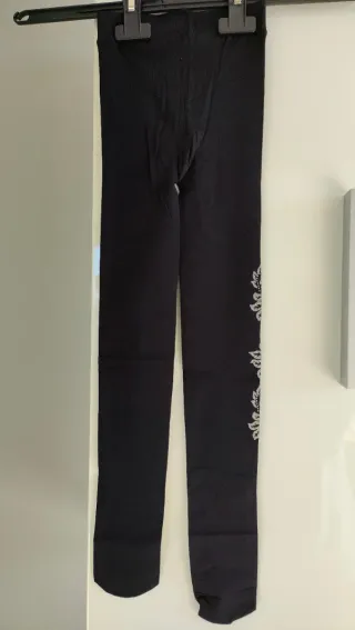 Collant Omsa nero con fiore argento tg S