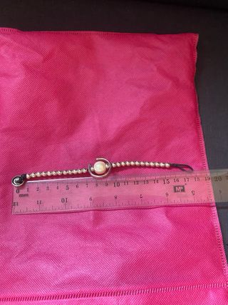 Pulsera Zamak perla y bolitas plata