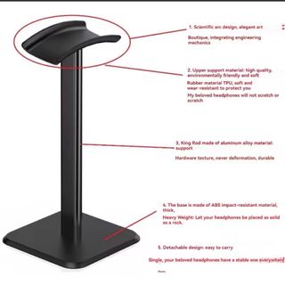 Soporte para auriculares negro