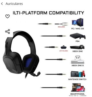 Auriculares Gaming Negros