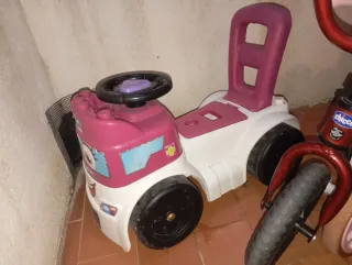 Correpasillos infantil rosa y blanco