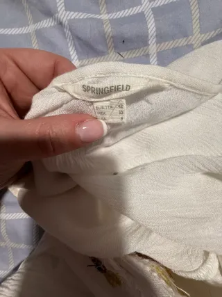 Blusa blanca bordada manga larga