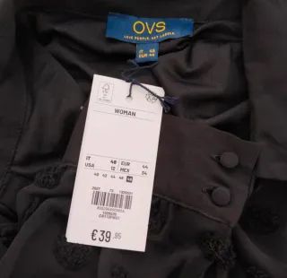 Vestido OVS negro talla XXL