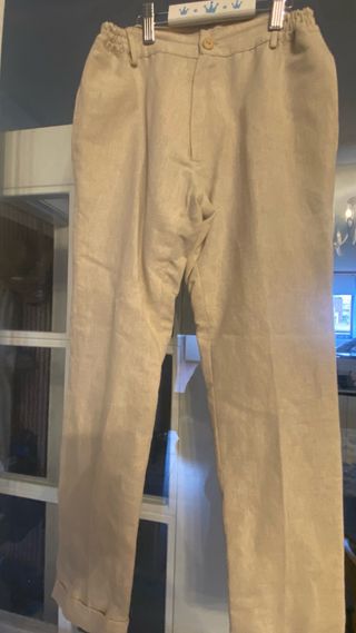 Traje comunión niño beige con etiqueta