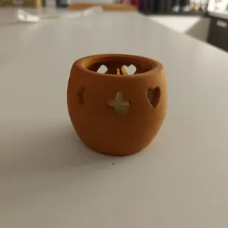 7 candele in terracotta