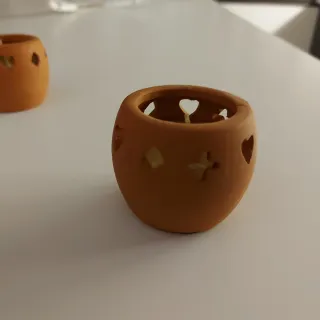 7 candele in terracotta