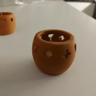 7 candele in terracotta
