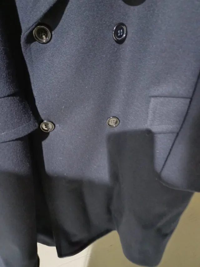 Abrigo Cruzado Azul Marino