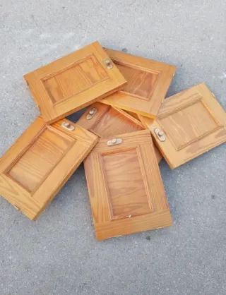 Puertas de armario de madera (6 unidades)