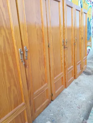Puertas de armario de madera (6 unidades)
