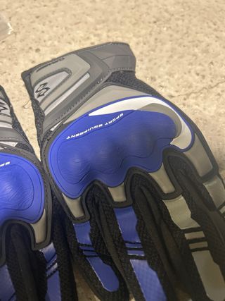 Guantes de Moto Cuirassier Negros y Azules