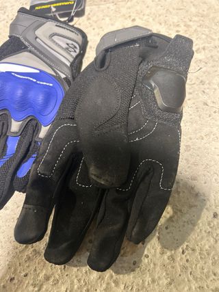 Guantes de Moto Cuirassier Negros y Azules