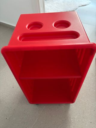 Tavolo ausiliario vintage rosso Ikea