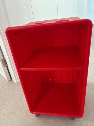 Tavolo ausiliario vintage rosso Ikea